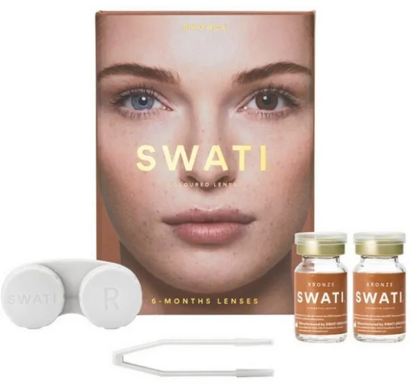 SWATI - Värilliset Piilolinssit 6 Kuukautta Pronssi